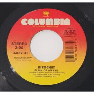 Ricochet Blink Of An Eye/Don't Forget To Feed The Jukebox 45 RPM M- Country '97